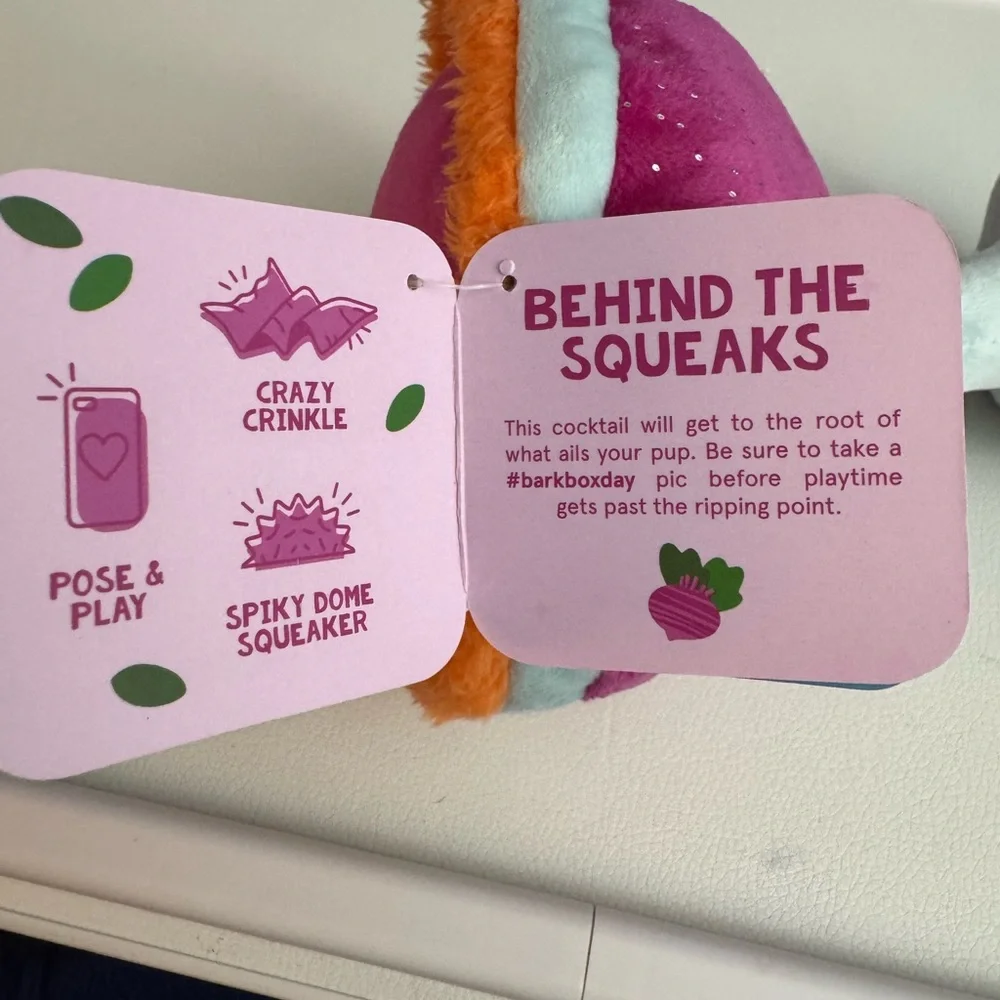 Bark Beets drinking alone dog toy